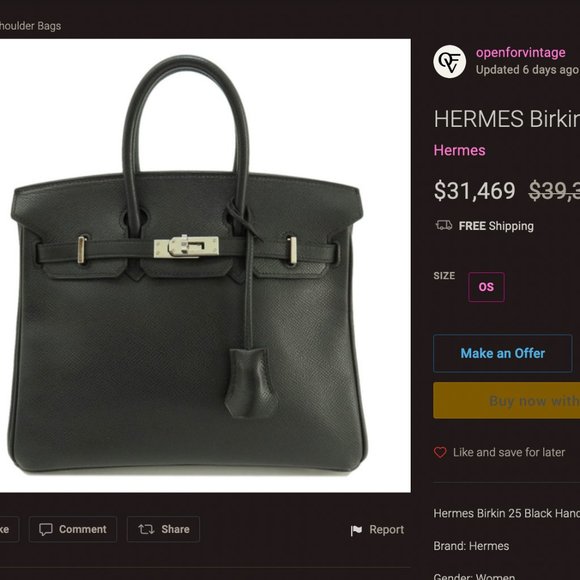 Hermes Birkin 25 Black Palladium Hardware - Picture 6 of 6